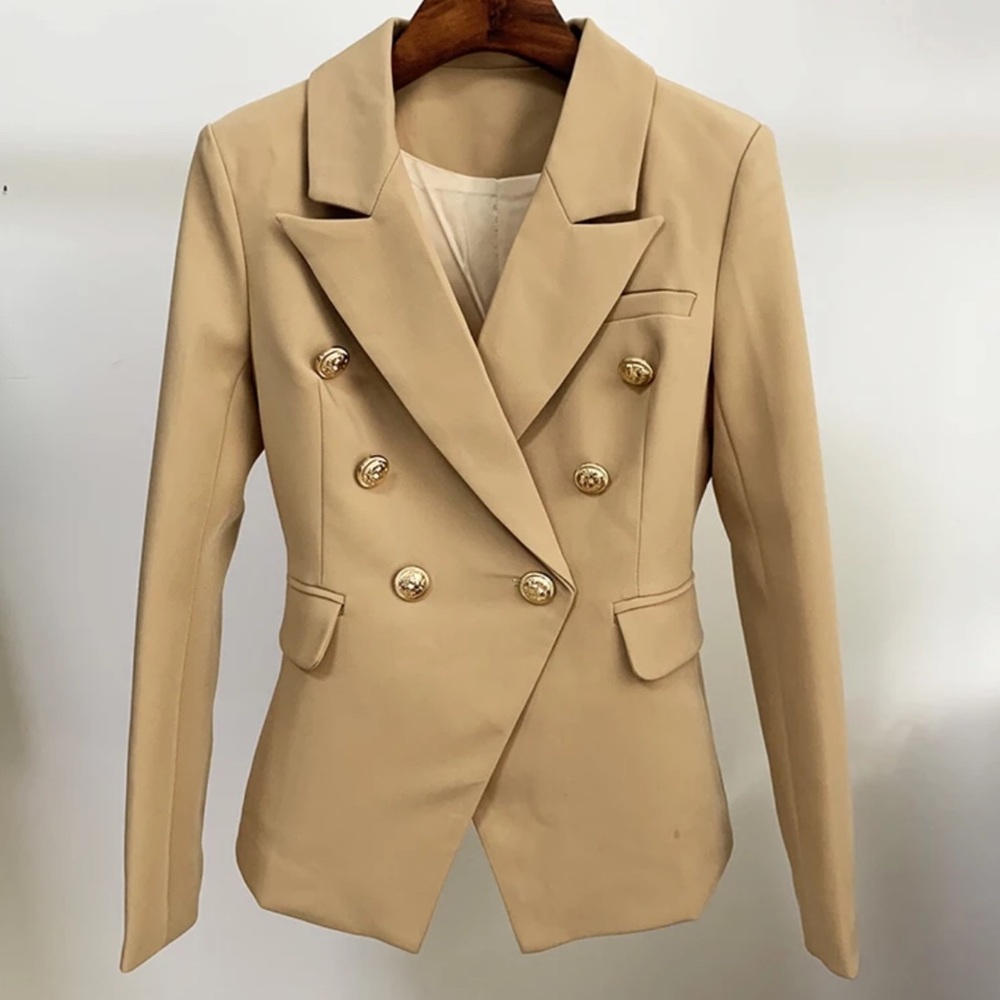 Brand new without tags Balmain style Zara blazer brass buttons